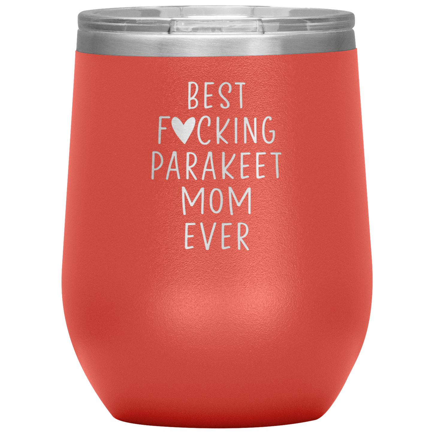 Parakeet Mom Wine Tumbler, Parakeet Mom Gifts, Travel Wine Cup, Birthday Gifts for Men and Women