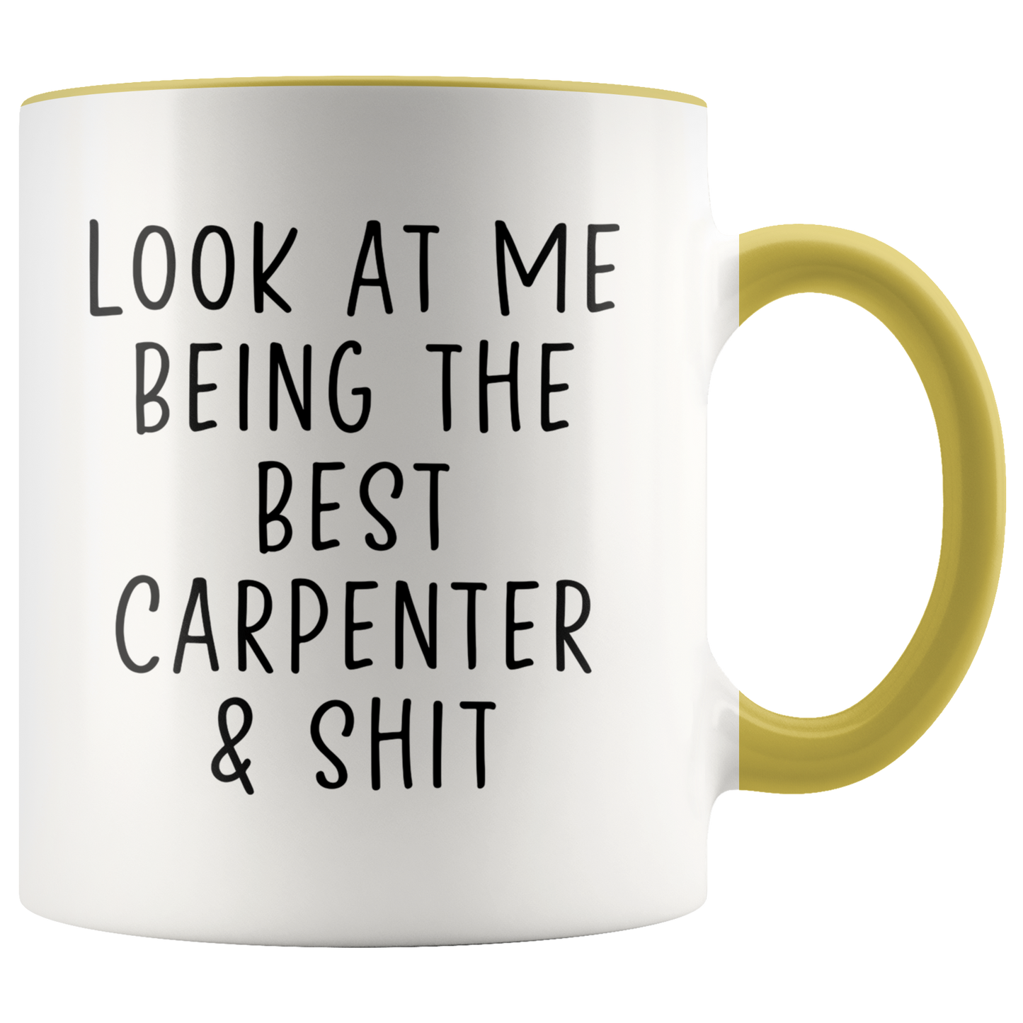 Carpenter Gifts, Coffee Mug, Two Tone Accent Cup, Birthday Gift for Men and Women