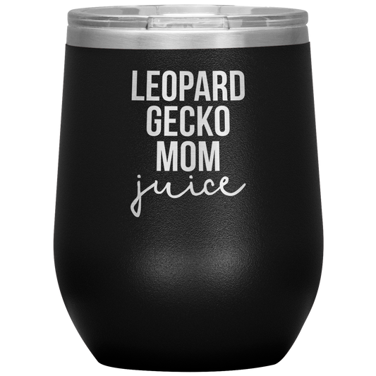 Leopard Gecko Mom Wine Tumbler, Leopard Gecko Mom Gifts, Travel Wine Cup, Birthday Gifts for Men and Women