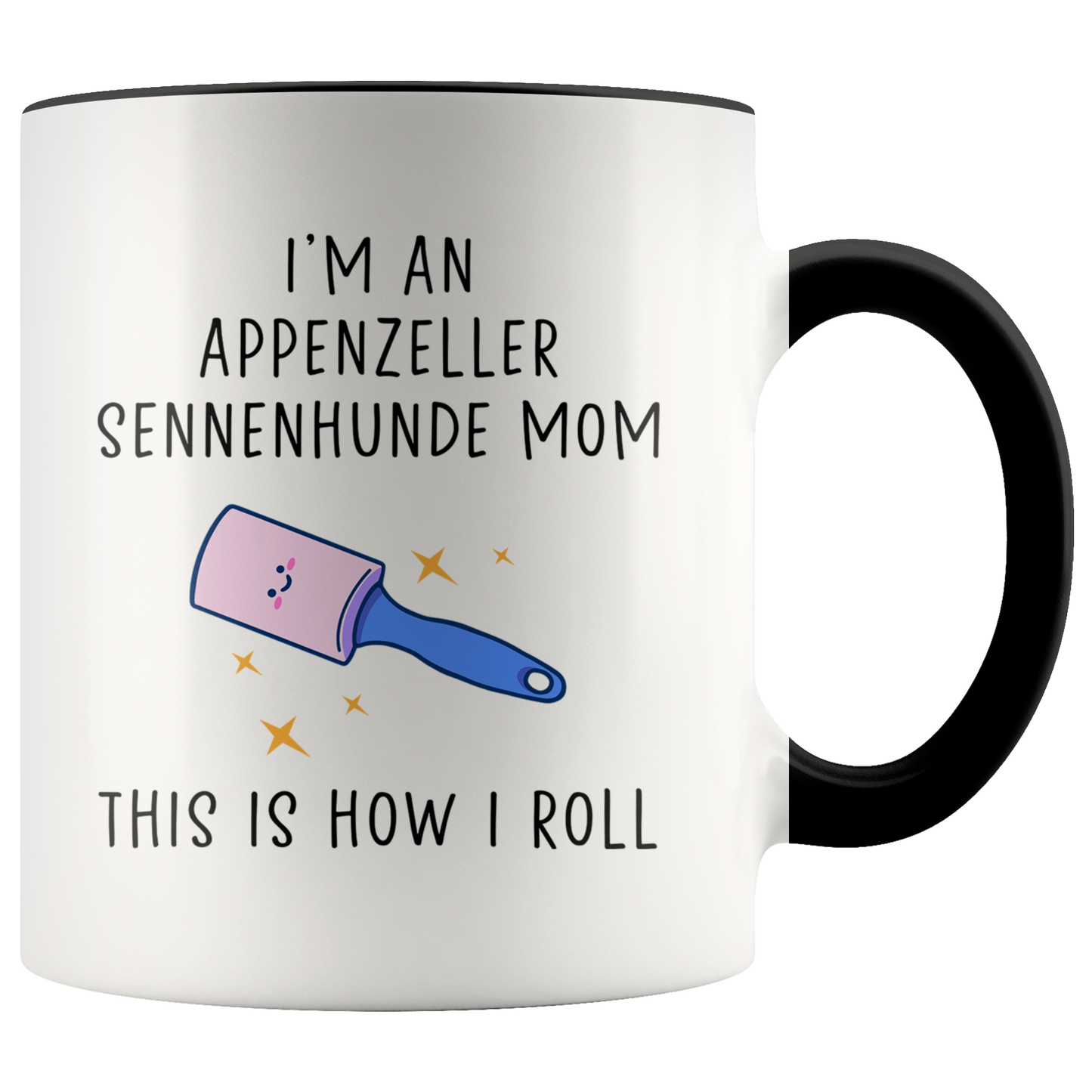 Appenzeller Sennenhunde Mom Gifts, Coffee Mug, Two Tone Accent Cup, Birthday Gift for Men and Women