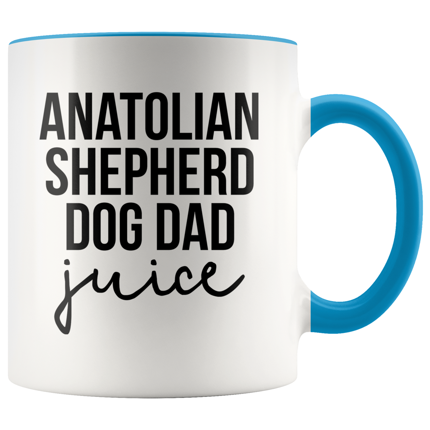 Anatolian Shepherd Dog Dad Gifts, Coffee Mug, Two Tone Accent Cup, Birthday Gift for Men and Women