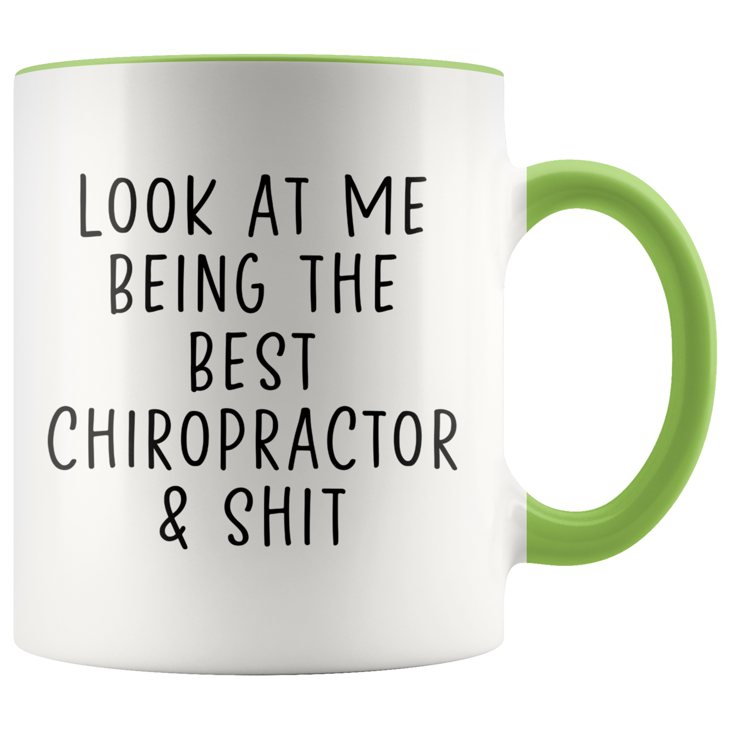 Chiropractor Gifts, Coffee Mug, Two Tone Accent Cup, Birthday Gift for Men and Women