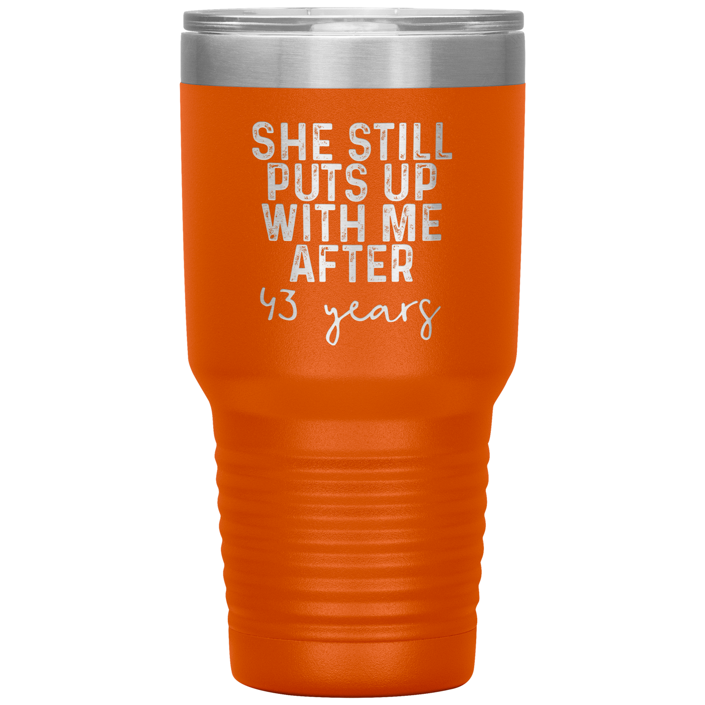 43rd Anniversary Gifts for Husband and Wife, Coffee Mug, Tumbler, Birthday Gifts for Men and Women