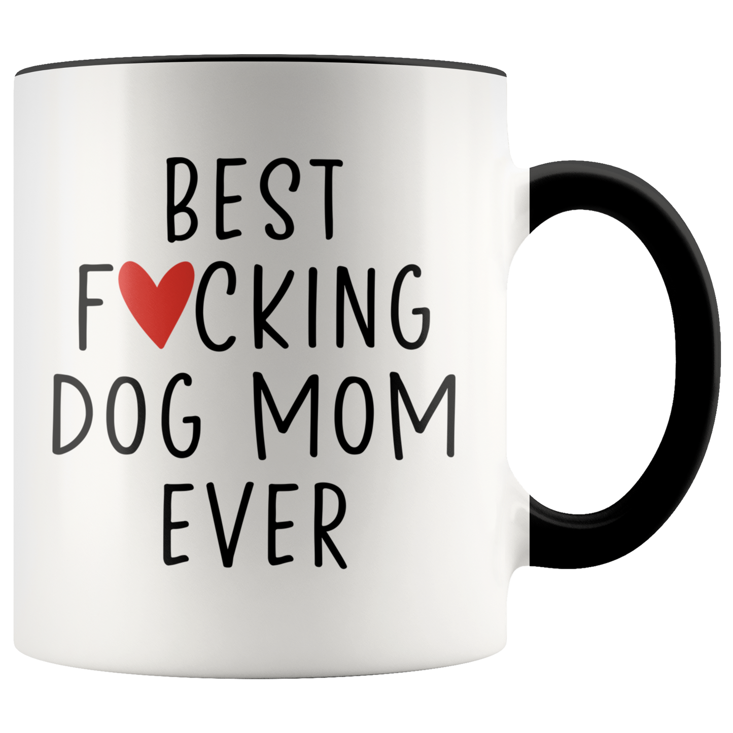 Dog Mom Gifts, Coffee Mug, Two Tone Accent Cup, Birthday Gift for Men and Women