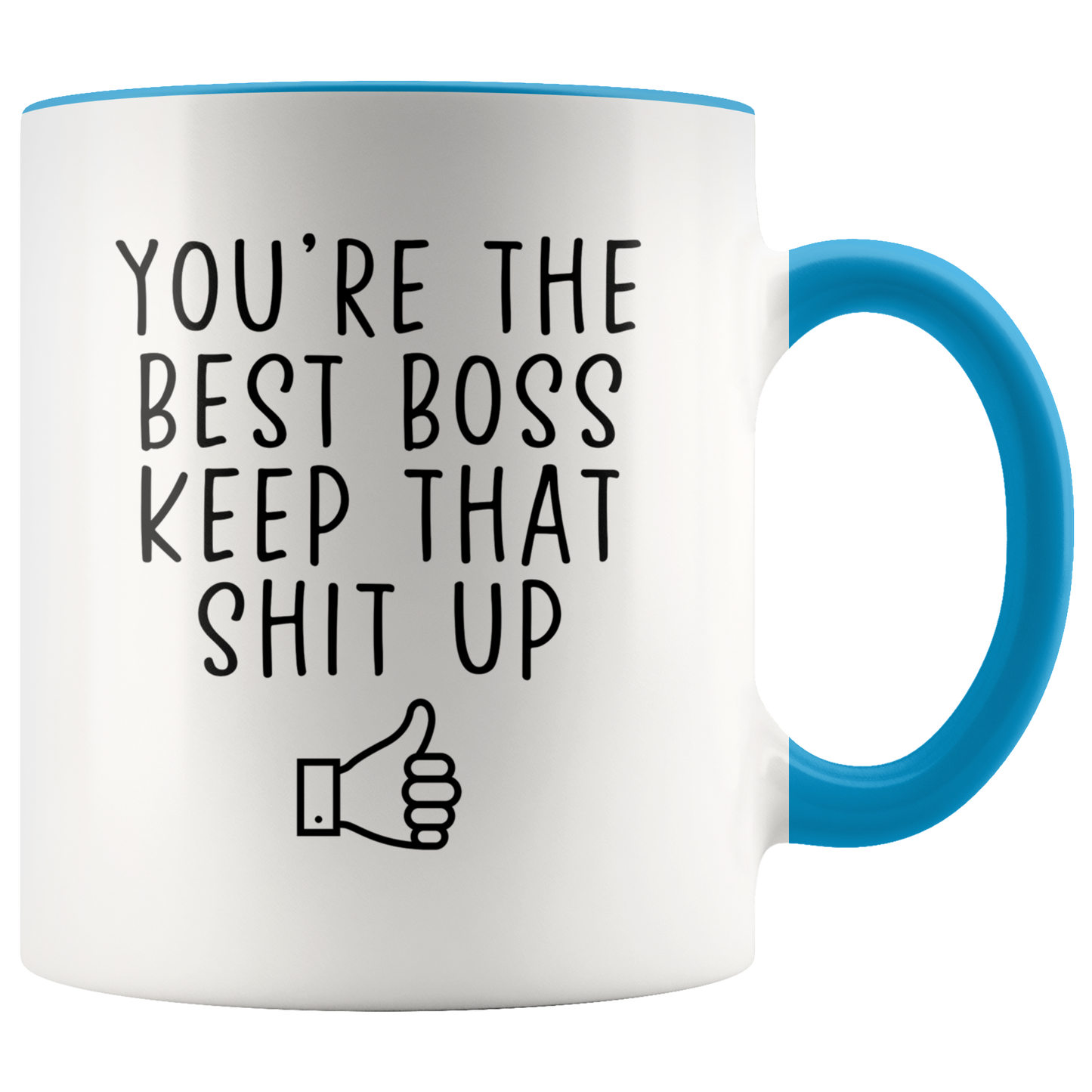 Boss Gifts, Coffee Mug, Two Tone Accent Cup, Birthday Gift for Men and Women