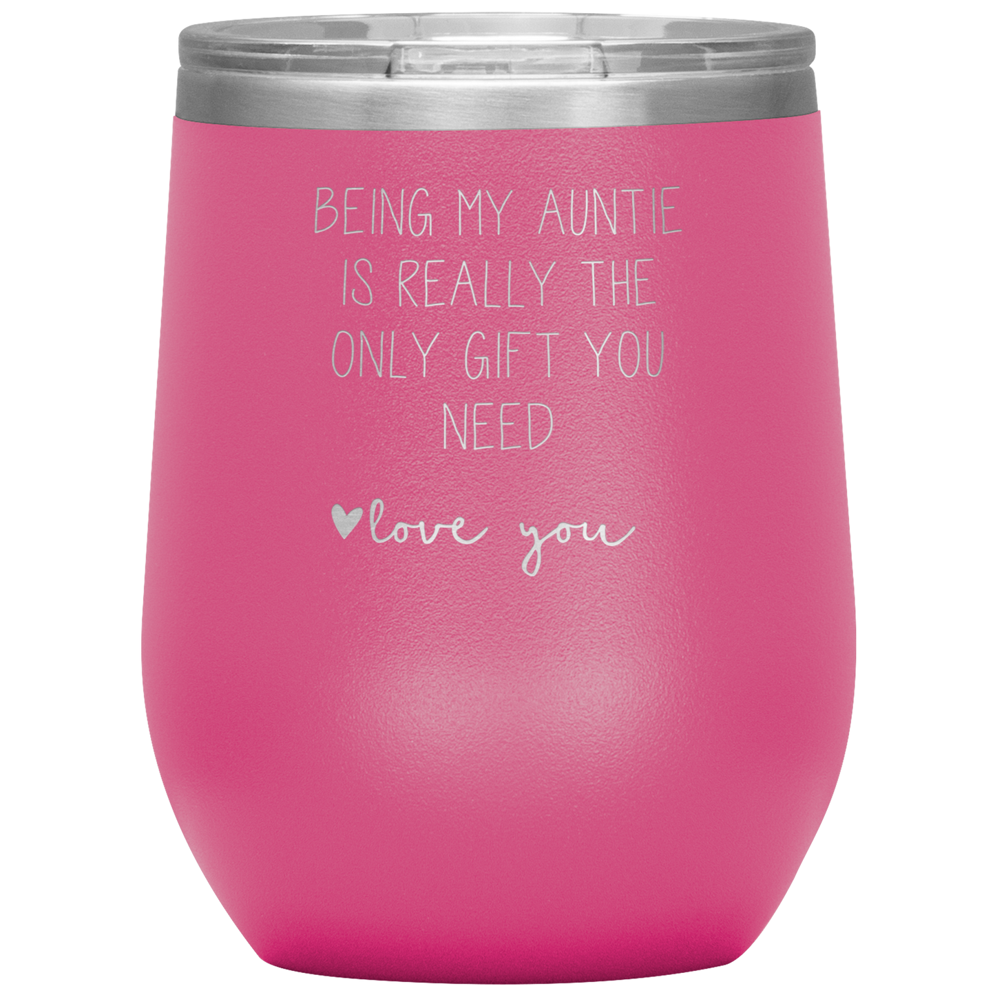 Auntie Wine Tumbler, Auntie Gifts, Travel Wine Cup, Birthday Gifts for Men and Women