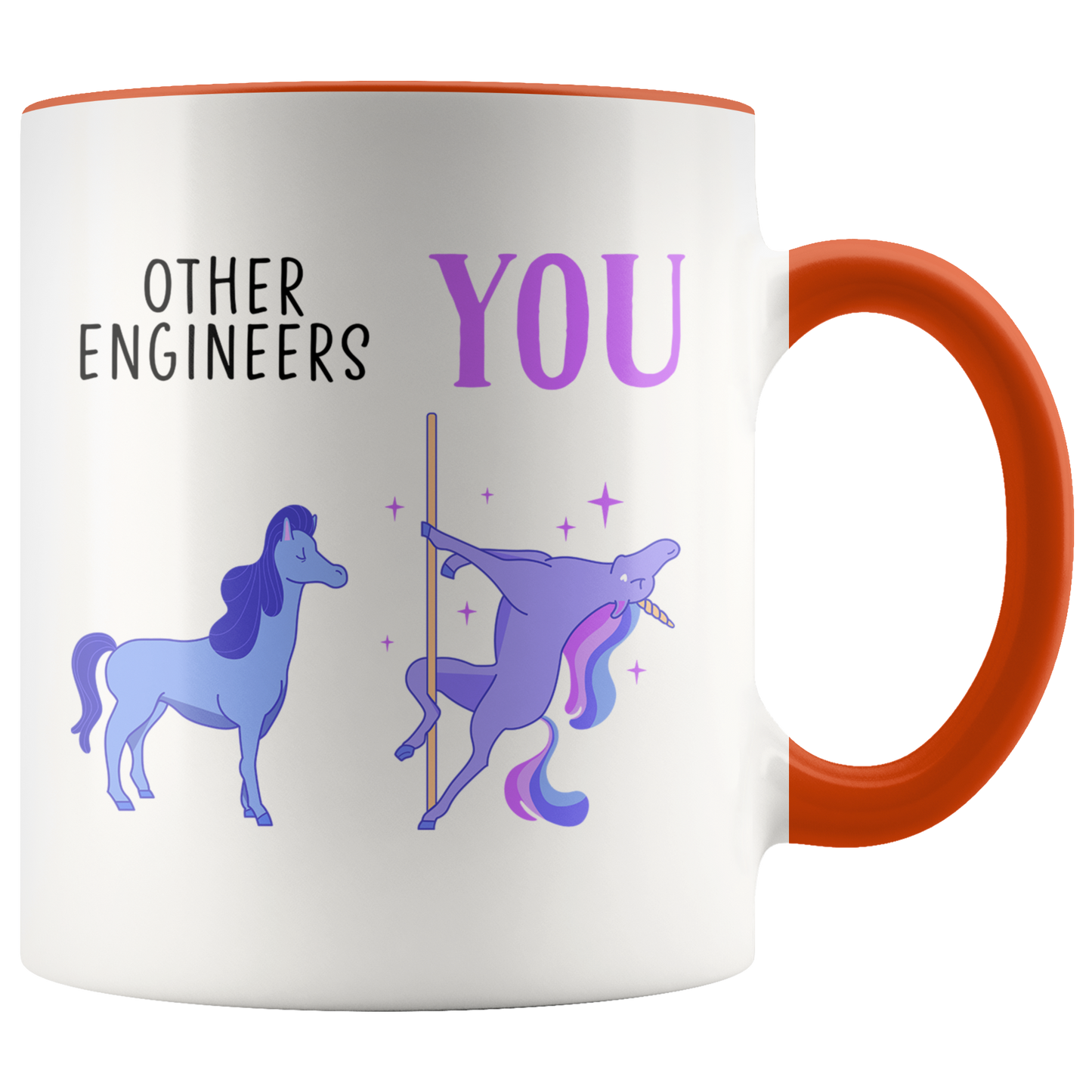 Engineer Gifts, Coffee Mug, Two Tone Accent Cup, Birthday Gift for Men and Women