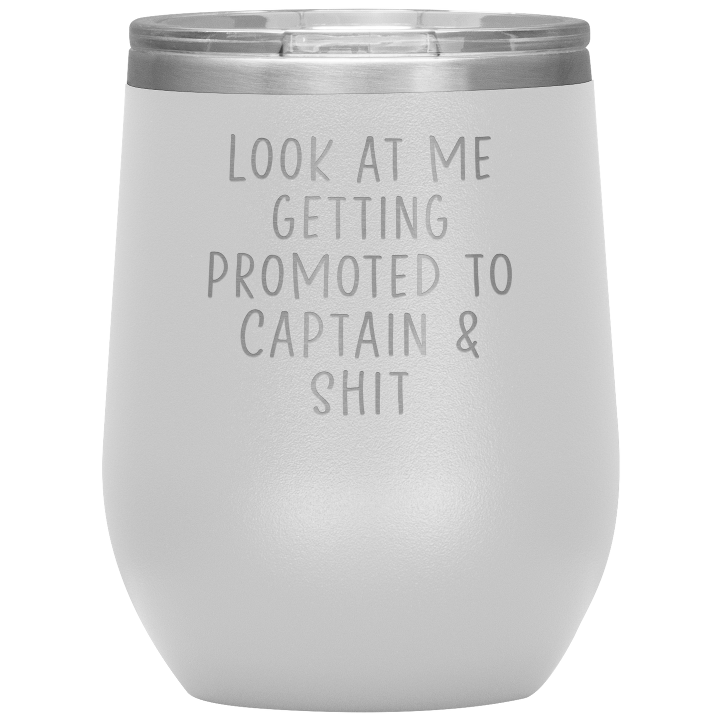 Captain Promotion Wine Tumbler, Captain Promotion Gifts, Travel Wine Cup, Birthday Gifts for Men and Women