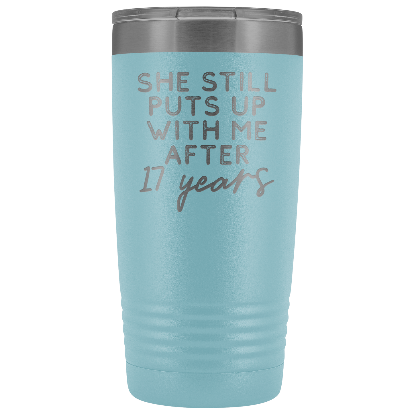 17o Aniversario Regalo 17 Año Boda Aniversario Café Taza Divertido Esposo Tumbler Regalos para él Aniversario para la Copa de los Hombres