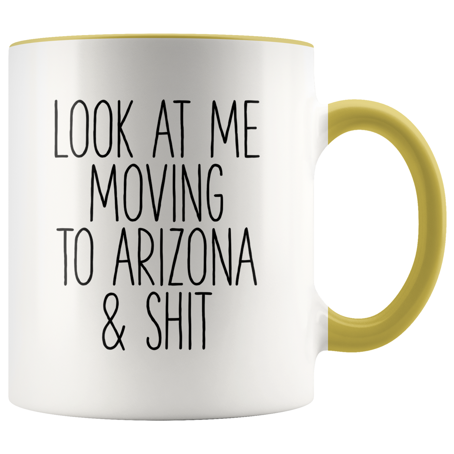 Moving to Arizona Gifts, Moving Away Coffee Mug, Two Tone Accent Cup, Birthday Gift for Men and Women