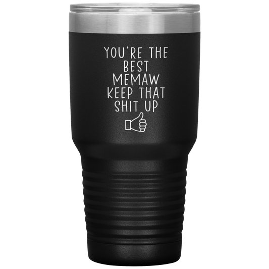 Memaw Tumbler, Memaw Cadeaux, Travel Coffee Mug, Cadeaux d’anniversaire pour hommes et femmes