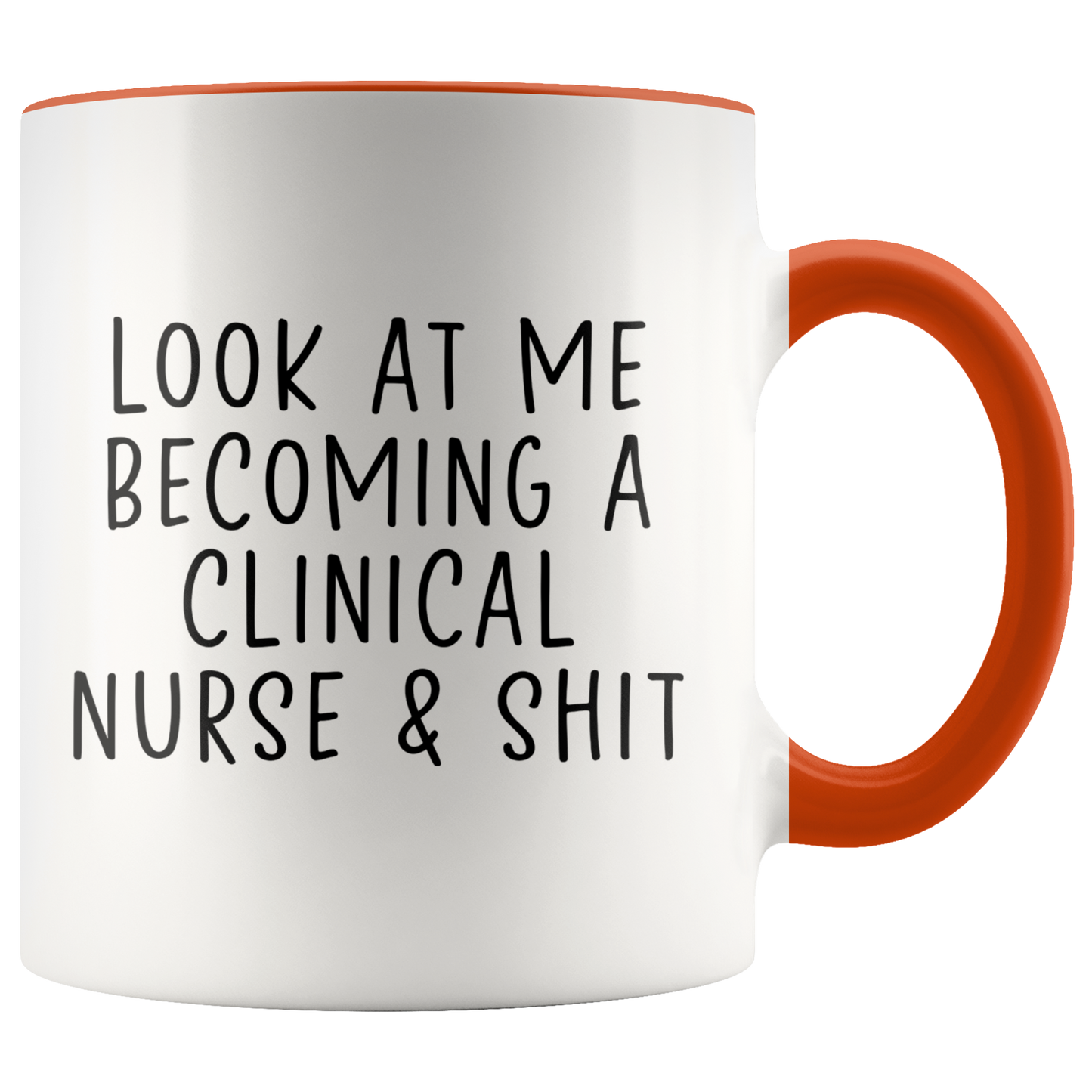 Clinical Nurse Gifts, Coffee Mug, Two Tone Accent Cup, Birthday Gift for Men and Women