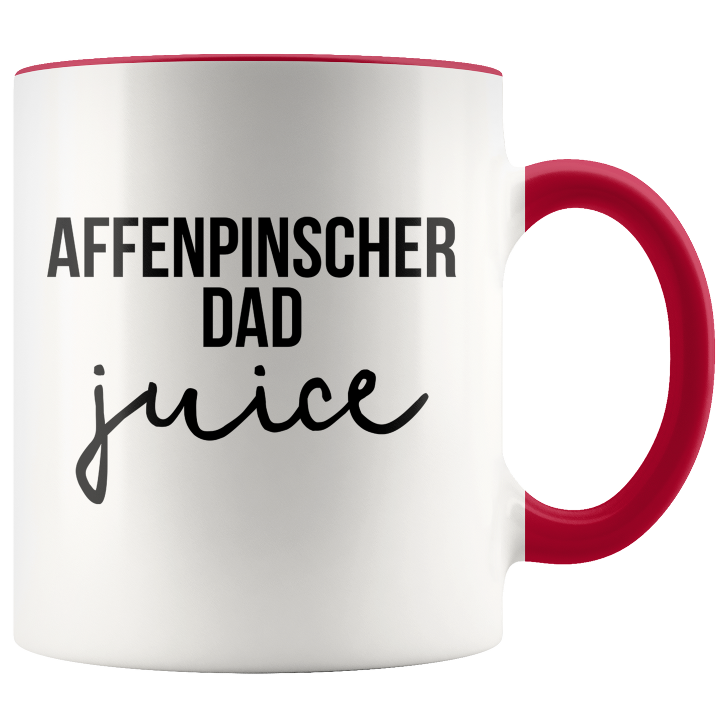 Affenpinscher Dad Gifts, Coffee Mug, Two Tone Accent Cup, Birthday Gift for Men and Women