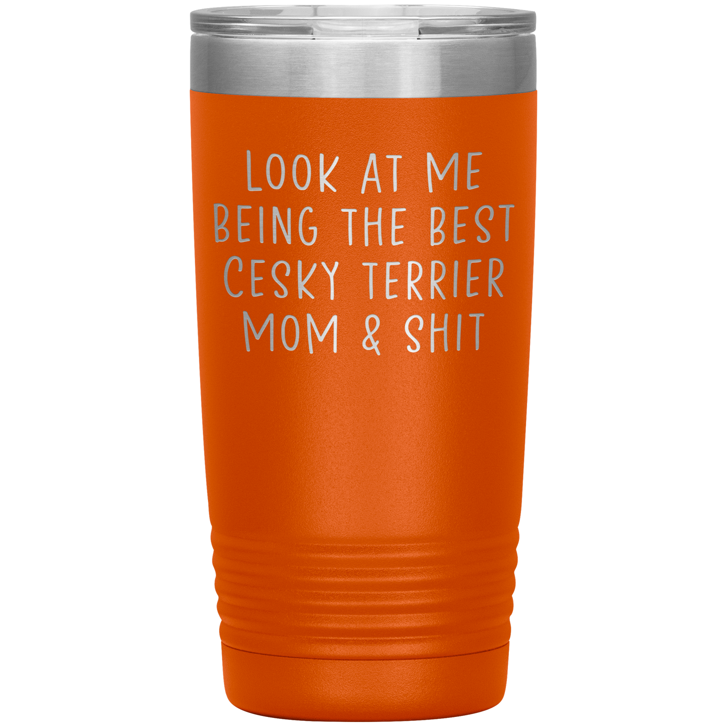 Cesky Terrier Mom Tumbler, Funny Travel Coffee Mug, Birthday Gifts for Men and Women