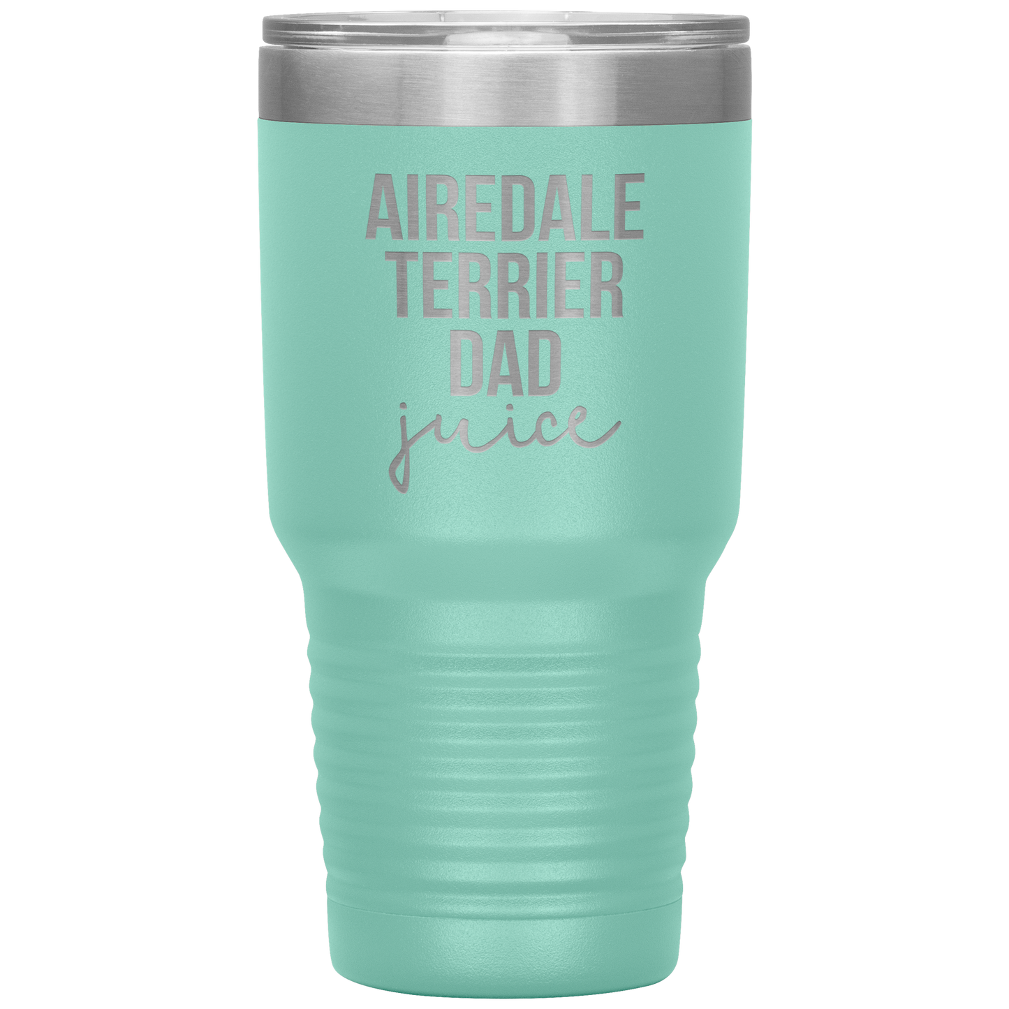 Airedale Terrier Dad Tumbler, Funny Travel Coffee Mug, Birthday Gifts for Men and Women