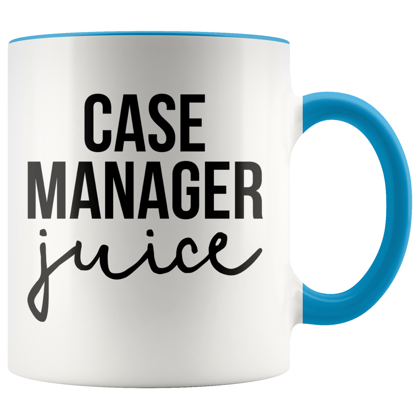 Case manager Gifts, Funny Coffee Mug, Two Tone Accent Cup, Birthday Gift for Men and Women