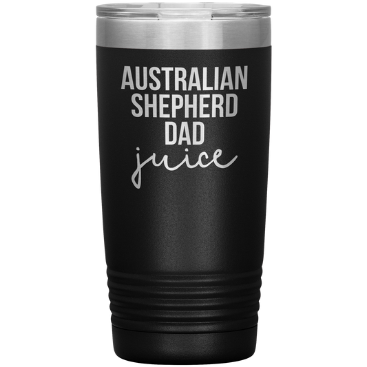 Australian Shepherd Dad Tumbler, Funny Travel Coffee Mug, Birthday Gifts for Men and Women