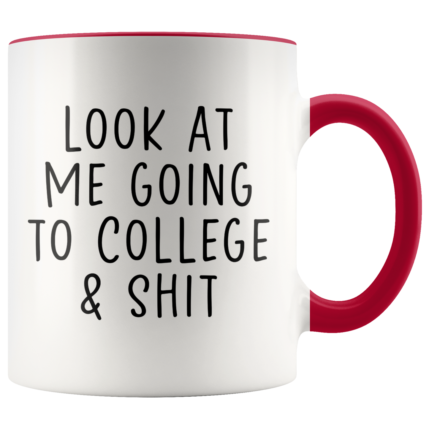 College Student Gifts, Coffee Mug, Two Tone Accent Cup, Birthday Gift for Men and Women