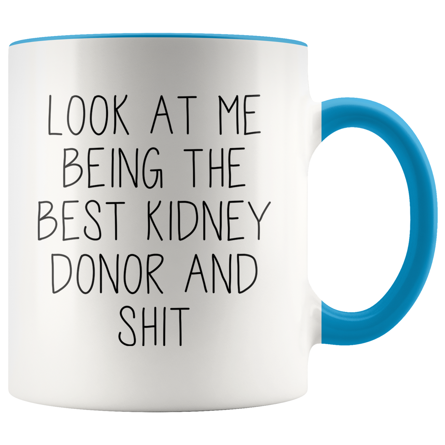 Kidney Donor Gifts, Organ Donor Coffee Mug, Two Tone Accent Cup, Birthday Gift for Men and Women