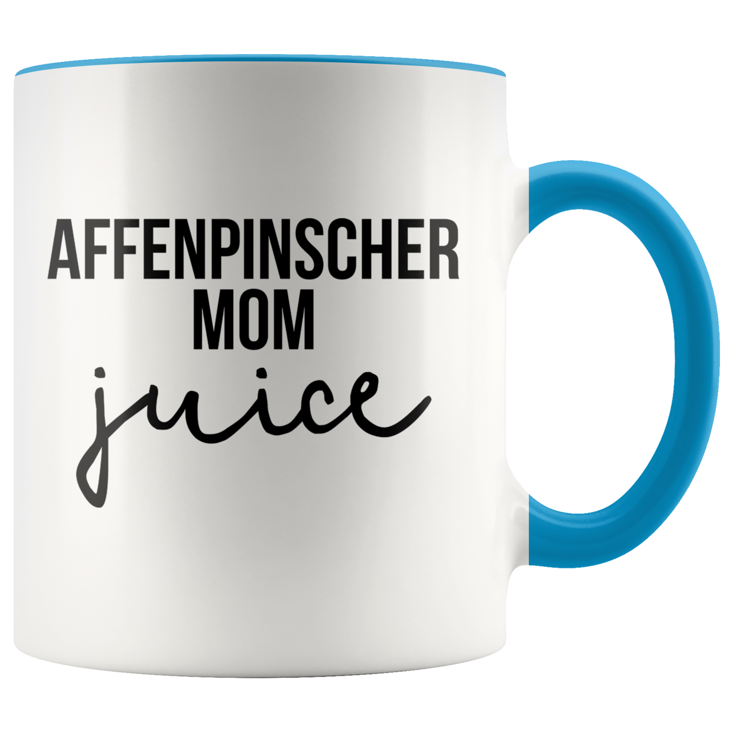 Affenpinscher Mom Gifts, Coffee Mug, Two Tone Accent Cup, Birthday Gift for Men and Women