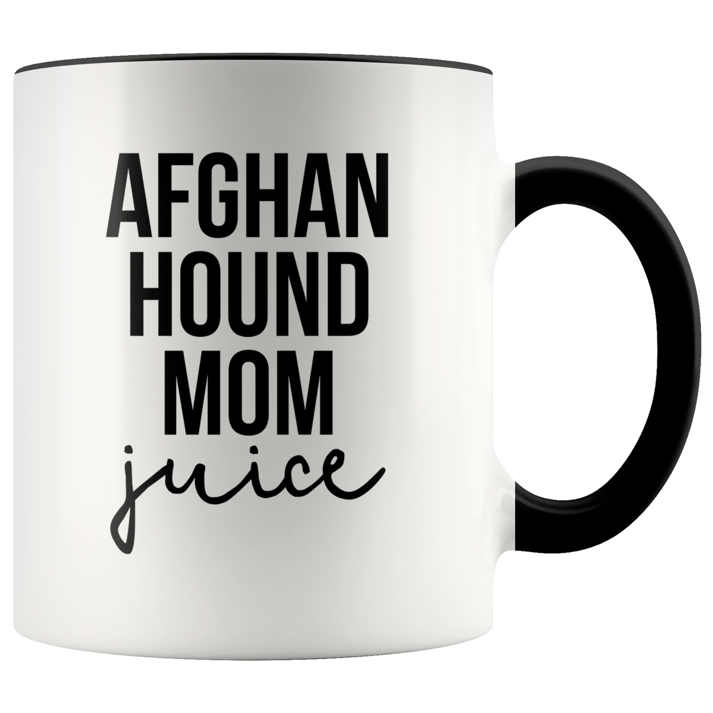 Afghan Hound Mom Gifts, Afghan Hound Mom Coffee Mug, Two Tone Accent Cup, Birthday Gift for Men and Women