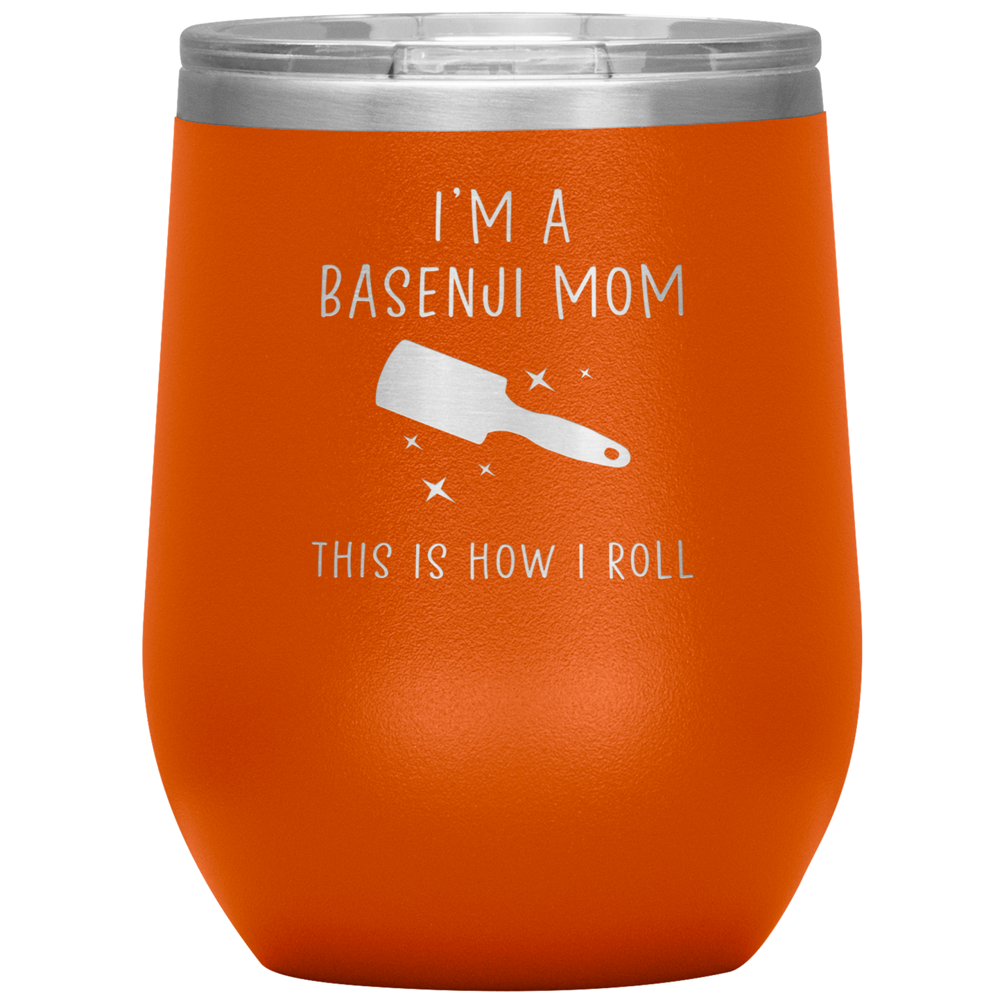 Basenji Mom Wine Tumbler, Funny Travel Wine Cup, Birthday Gifts for Men and Women