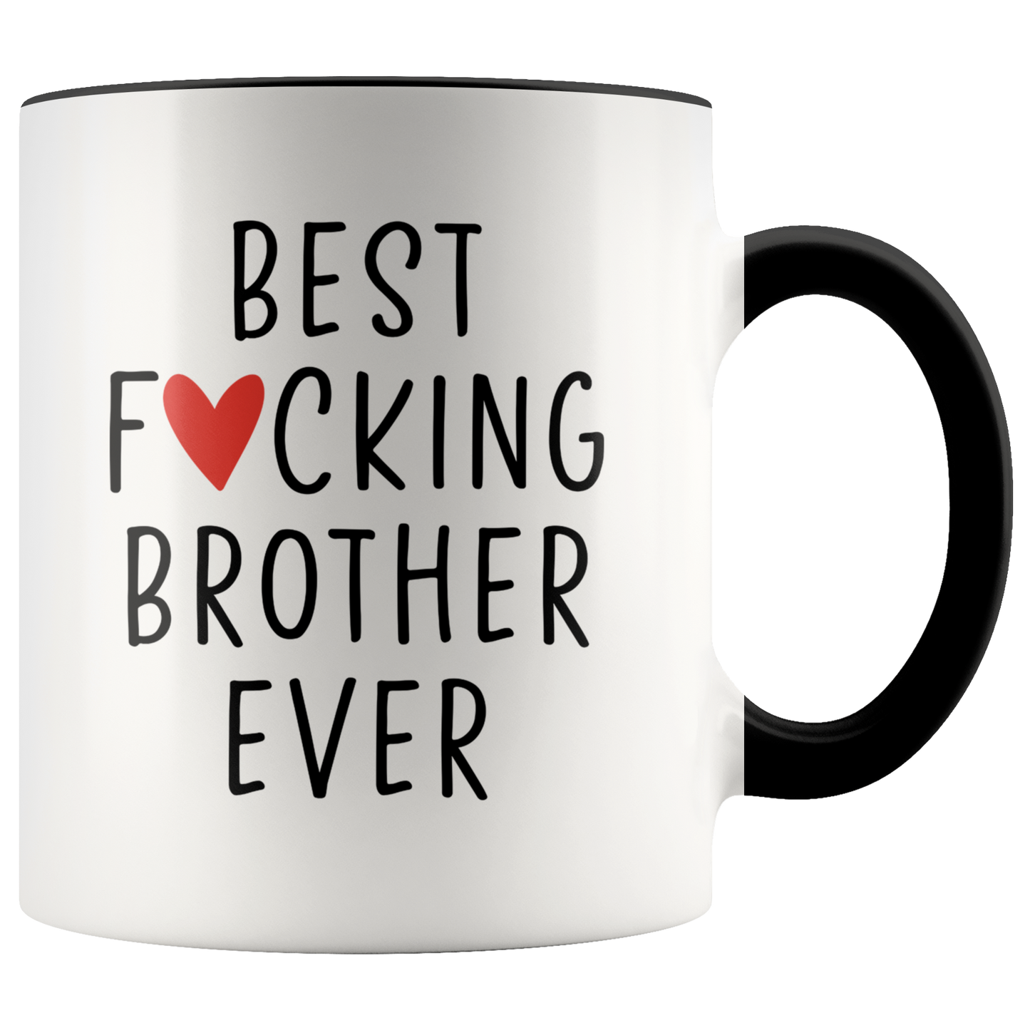 Brother Gifts, Coffee Mug, Two Tone Accent Cup, Birthday Gift for Men and Women