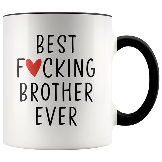 Brother Gifts, Coffee Mug, Two Tone Accent Cup, Birthday Gift for Men and Women