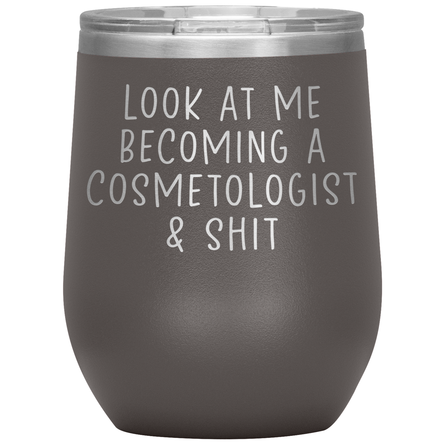 Cosmetologist Wine Tumbler, Cosmetologist Gifts, Travel Wine Cup, Birthday Gifts for Men and Women