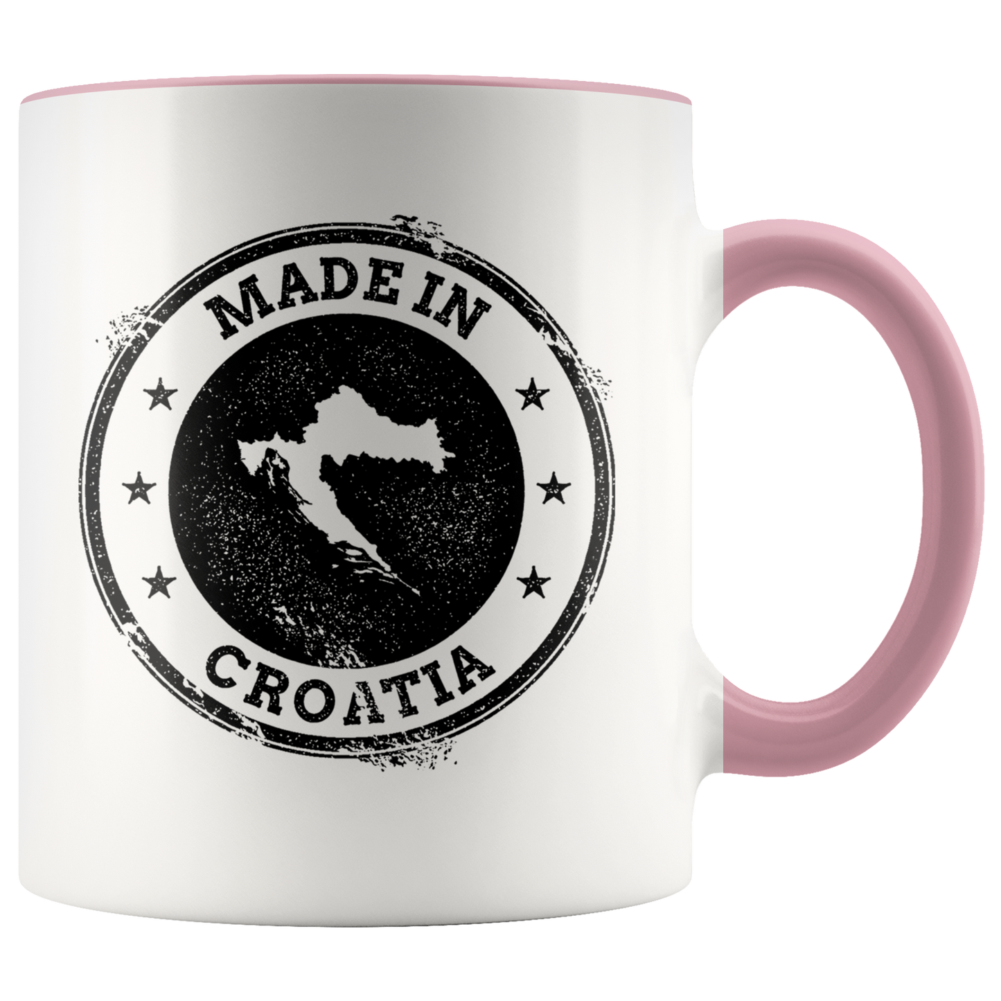 Croatia Croatian Pride Gifts, Funny Coffee Mug, Two Tone Accent Cup, Birthday Gift for Men and Women