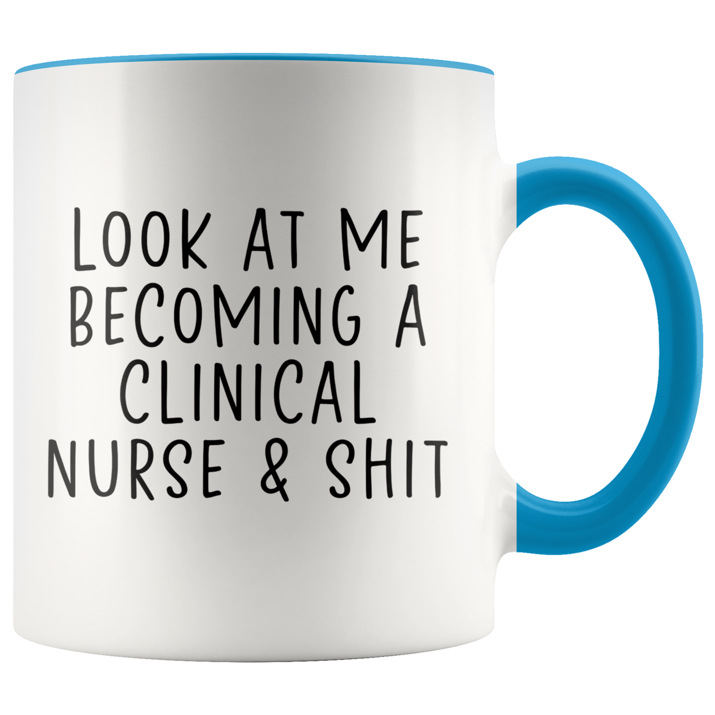 Clinical Nurse Gifts, Coffee Mug, Two Tone Accent Cup, Birthday Gift for Men and Women