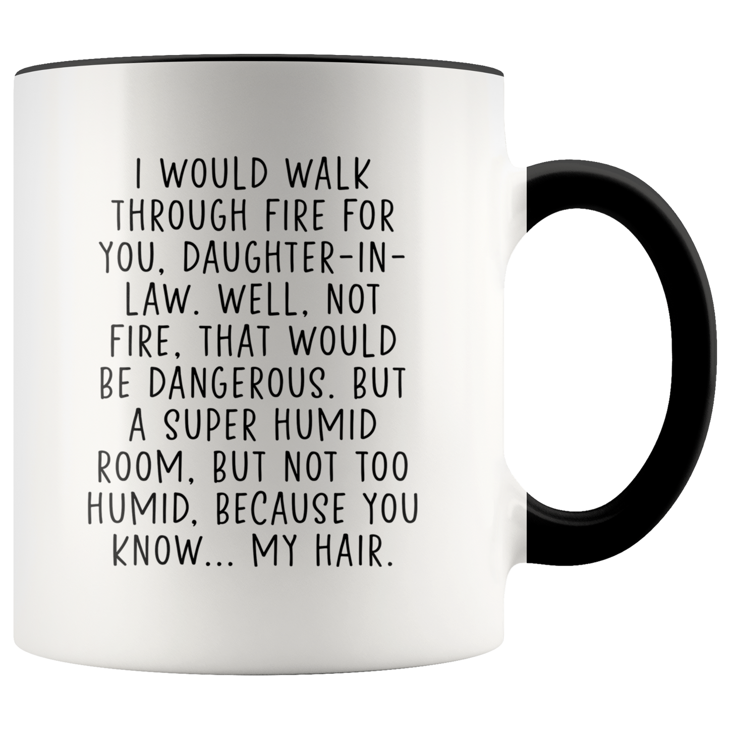 Daughter in Law Gifts, Coffee Mug, Two Tone Accent Cup, Birthday Gift for Men and Women