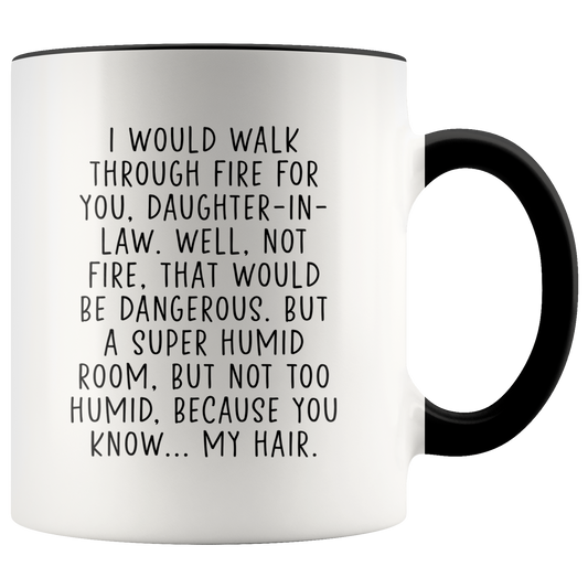 Daughter in Law Gifts, Coffee Mug, Two Tone Accent Cup, Birthday Gift for Men and Women