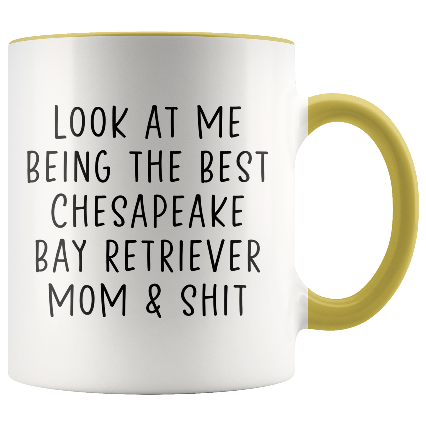 Chesapeake Bay Retriever Mom Gifts, Coffee Mug, Two Tone Accent Cup, Birthday Gift for Men and Women