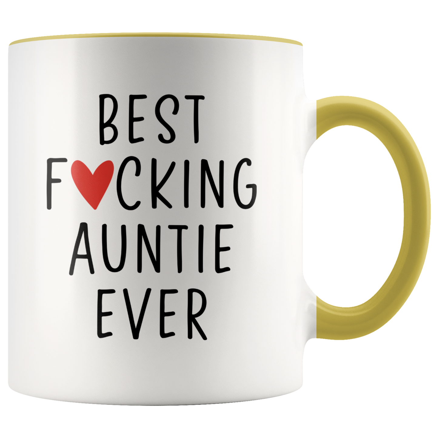 Auntie Gifts, Coffee Mug, Two Tone Accent Cup, Birthday Gift for Men and Women