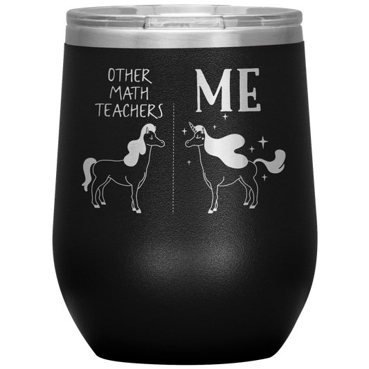 Math Teacher Wine Tumbler, Math Teacher Gifts, Travel Wine Cup, Birthday Gifts for Men and Women