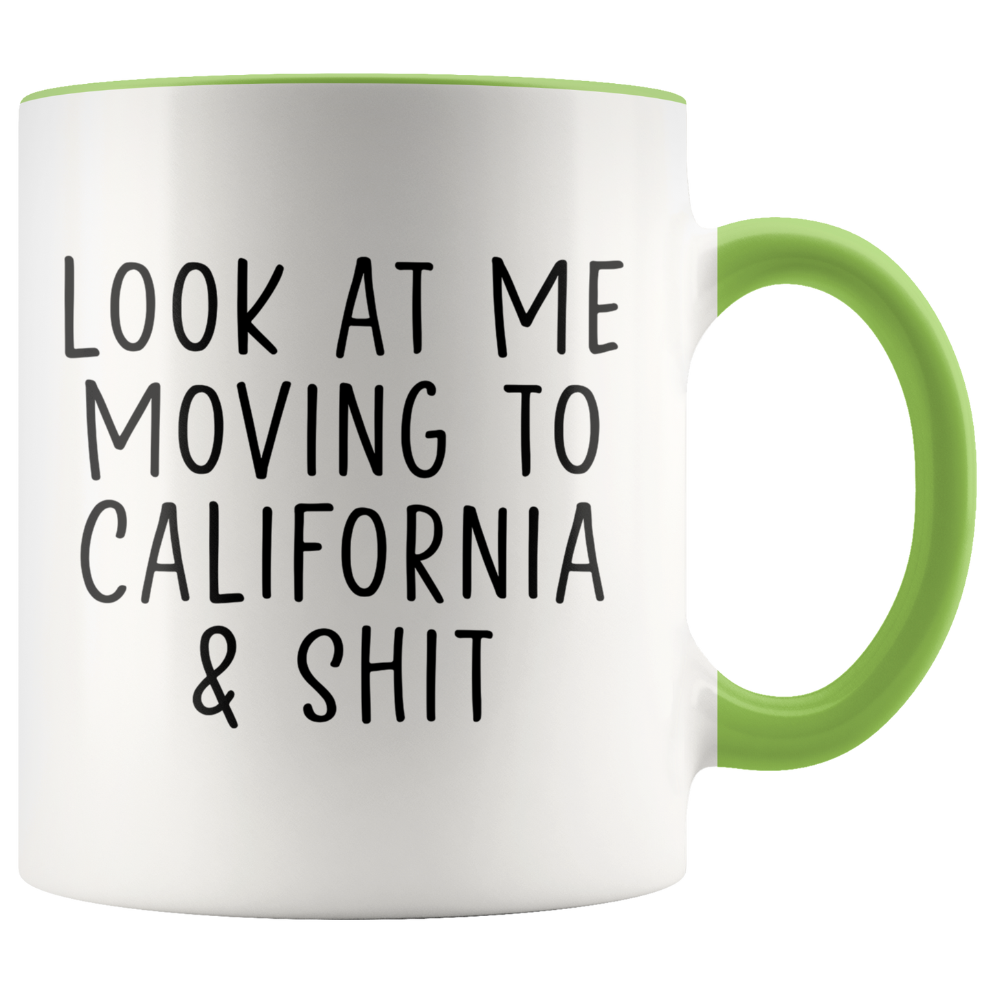 Moving to California Gifts, Coffee Mug, Two Tone Accent Cup, Birthday Gift for Men and Women