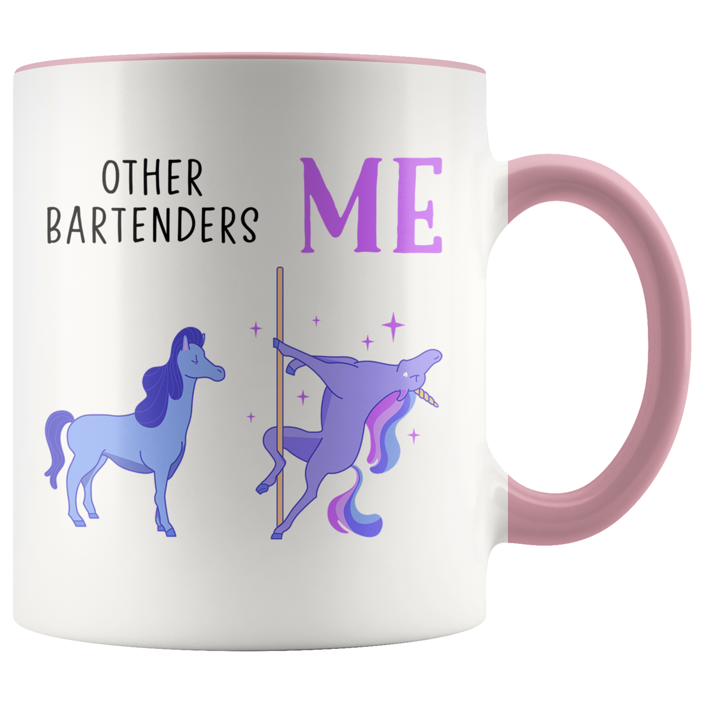 Bartender Gifts, Coffee Mug, Two Tone Accent Cup, Birthday Gift for Men and Women