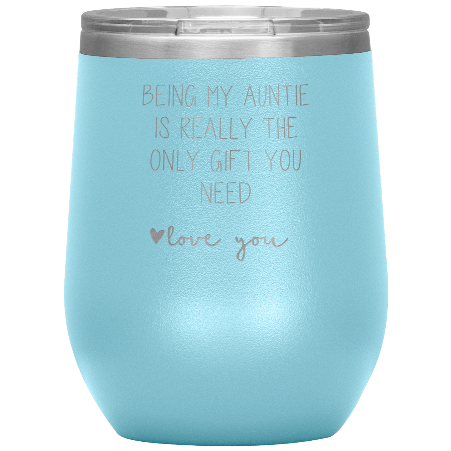 Auntie Wine Tumbler, Auntie Gifts, Travel Wine Cup, Birthday Gifts for Men and Women