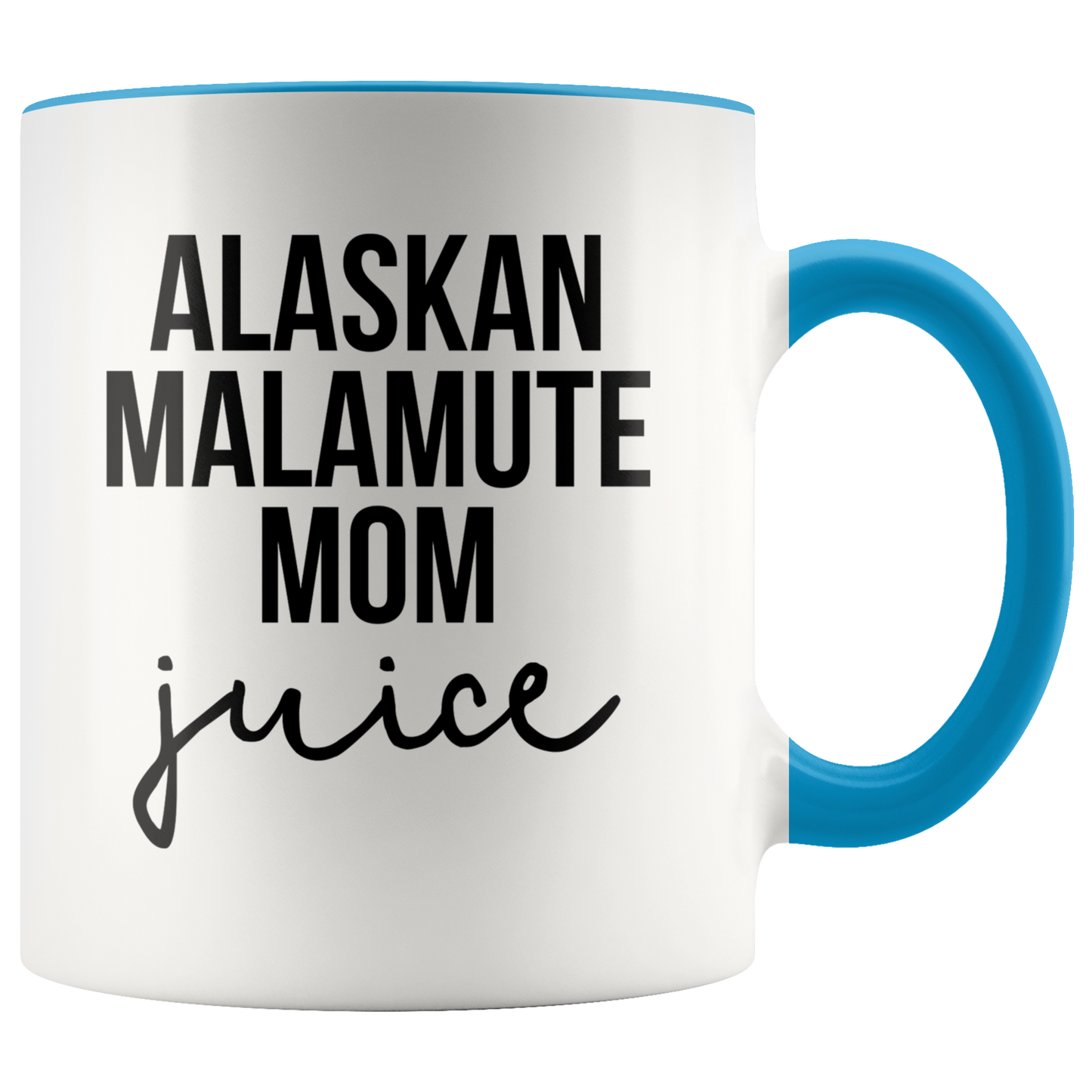 Alaskan Malamute Mom Gifts, Coffee Mug, Two Tone Accent Cup, Birthday Gift for Men and Women