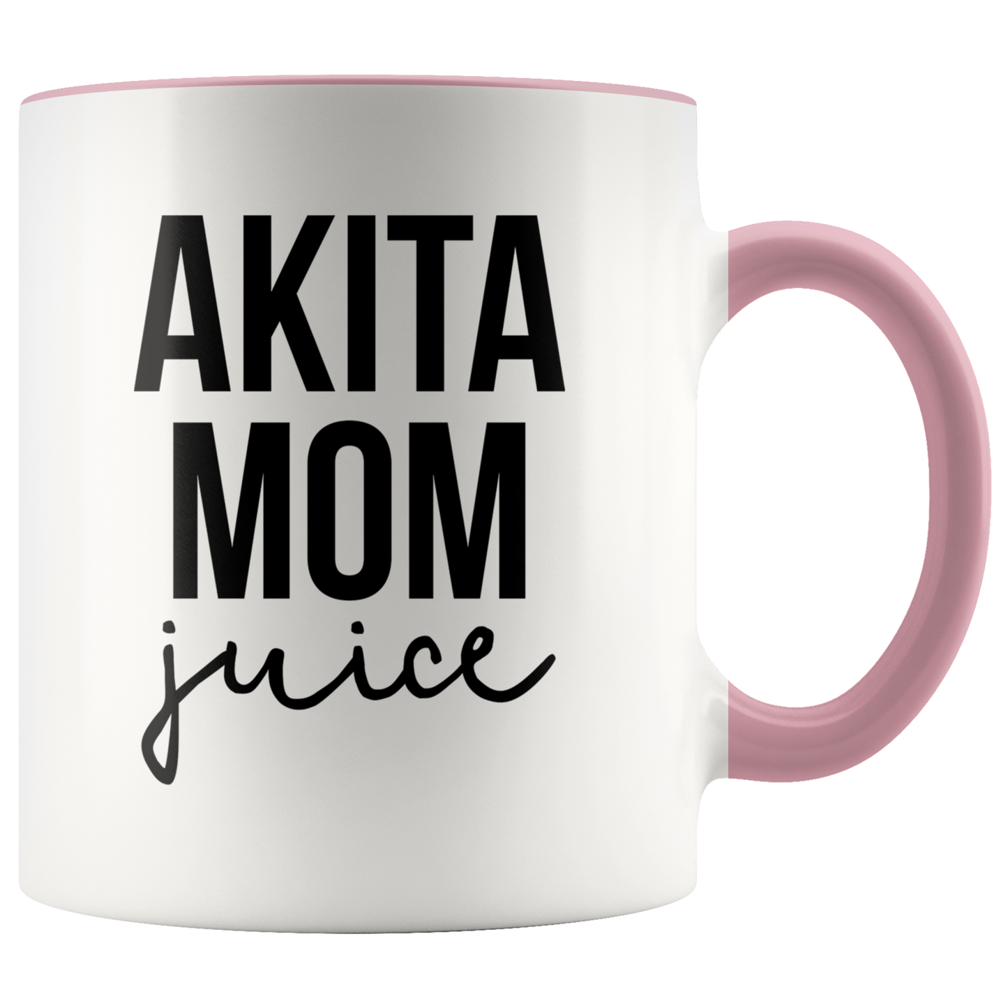 Akita Mom Gifts, Akita Mom Coffee Mug, Two Tone Accent Cup, Birthday Gift for Men and Women