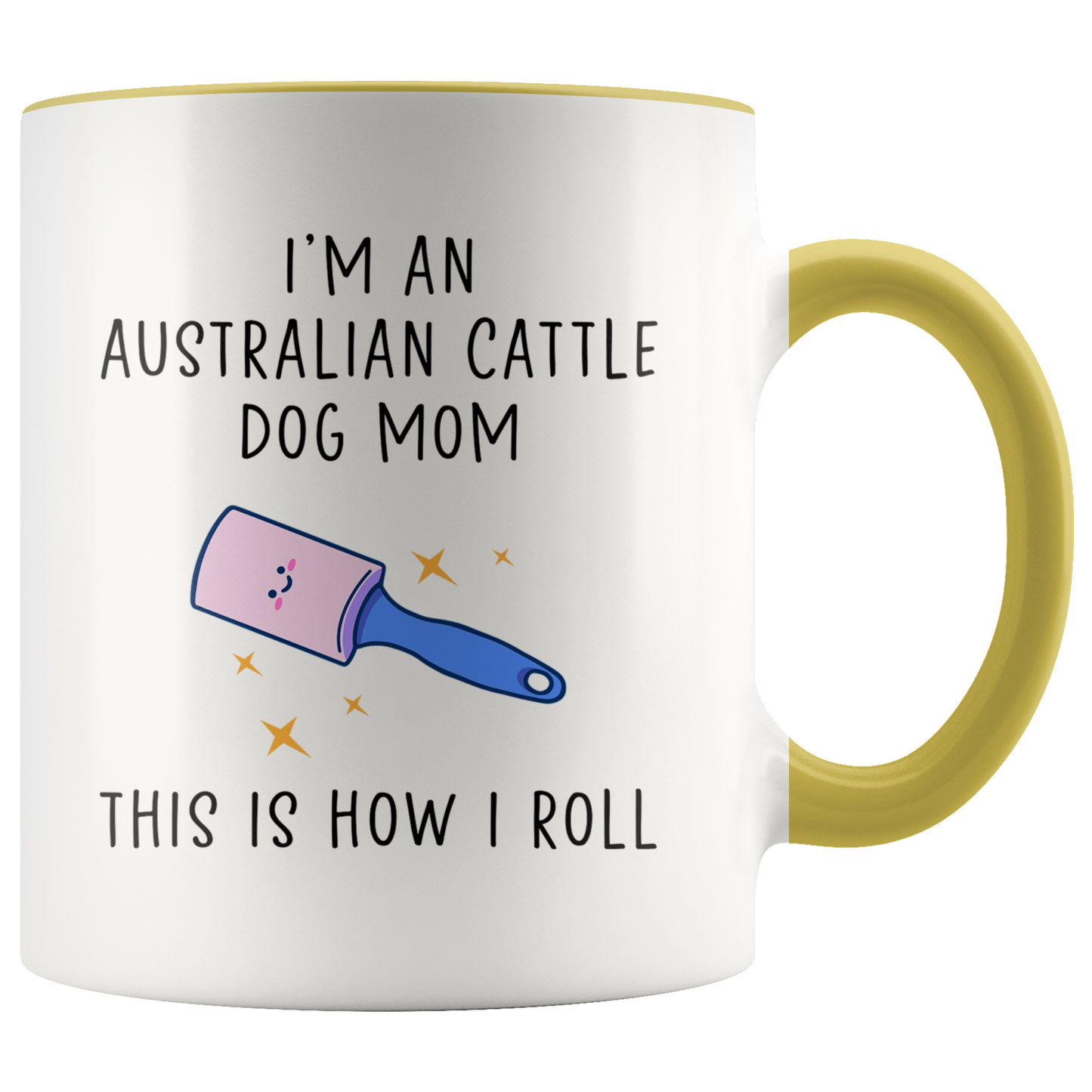 Australian Cattle Dog Mom Gifts, Coffee Mug, Two Tone Accent Cup, Birthday Gift for Men and Women