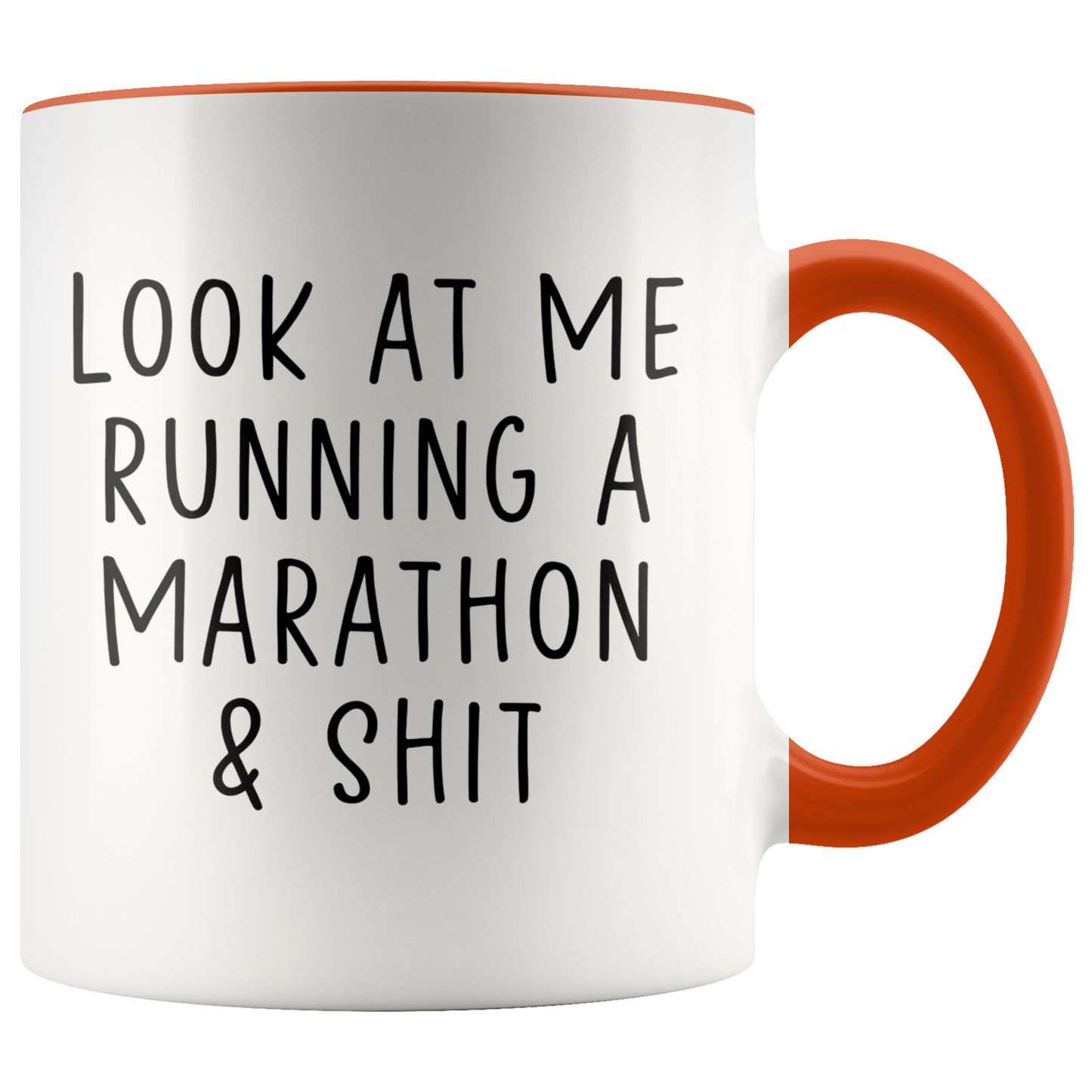 Marathon Runner Gifts, Coffee Mug, Two Tone Accent Cup, Birthday Gift for Men and Women