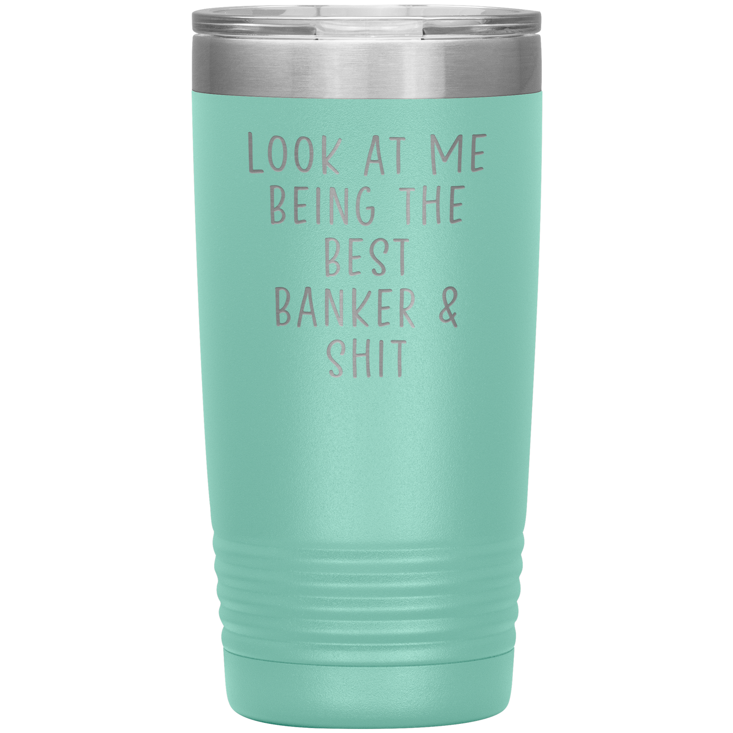 Banker Tumbler, Funny Travel Coffee Mug, Birthday Gifts for Men and Women