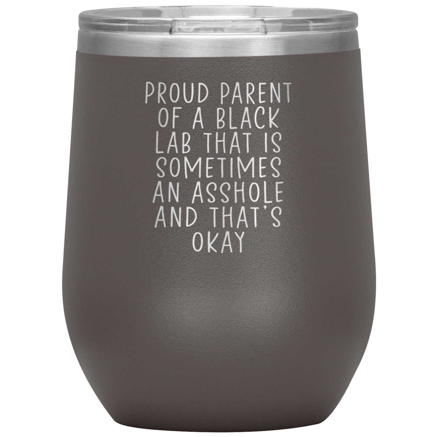 Black Lab Mom Dad Wine Tumbler, Gifts, Travel Wine Cup, Birthday Gifts for Men and Women