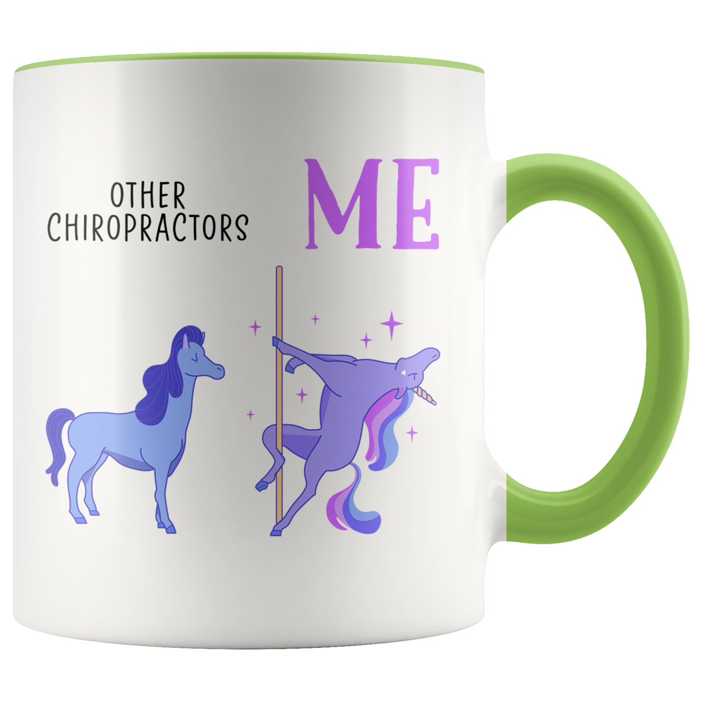 Chiropractor Gifts, Coffee Mug, Two Tone Accent Cup, Birthday Gift for Men and Women