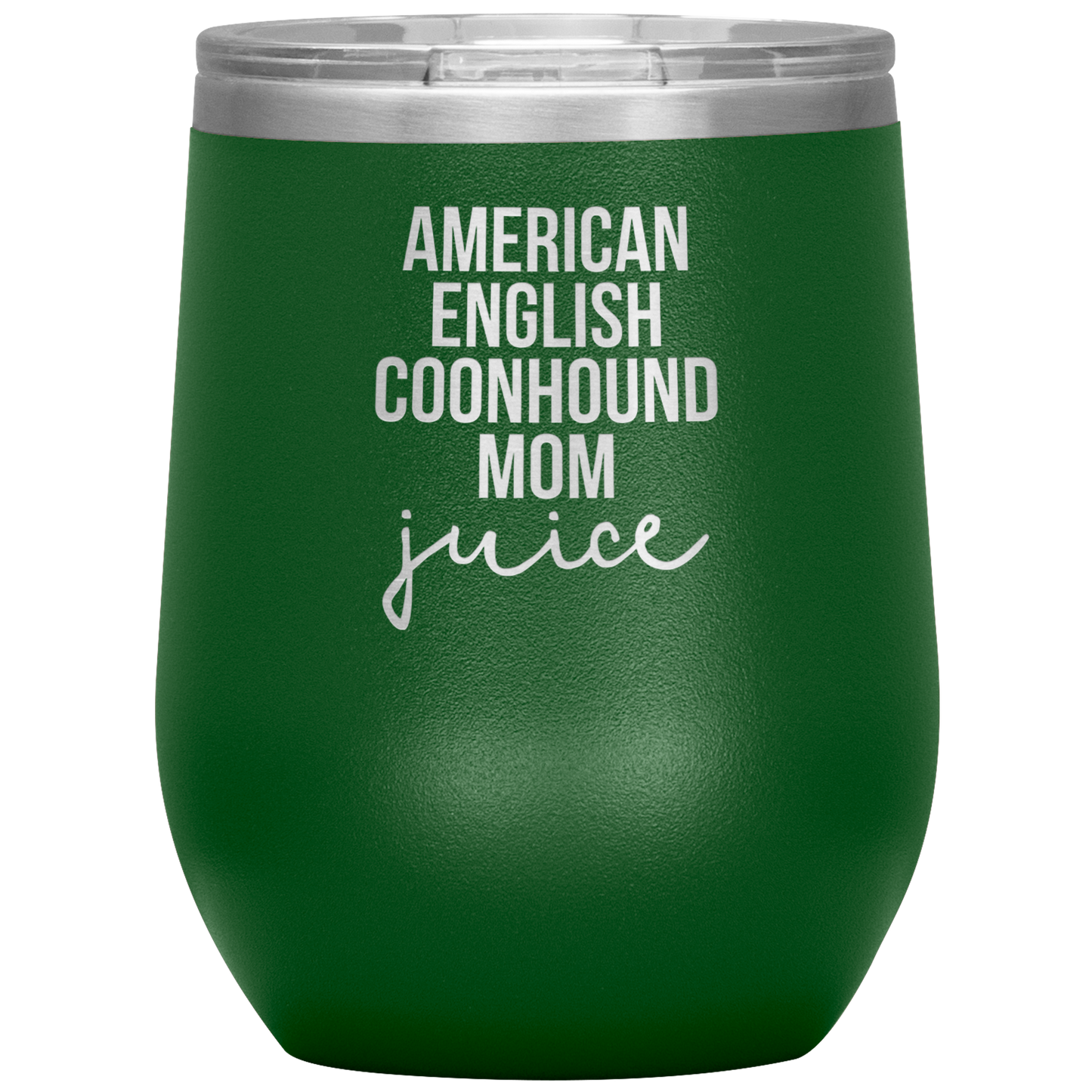 American English Coonhound Mom Wine Tumbler, Funny Travel Wine Cup, Birthday Gifts for Men and Women