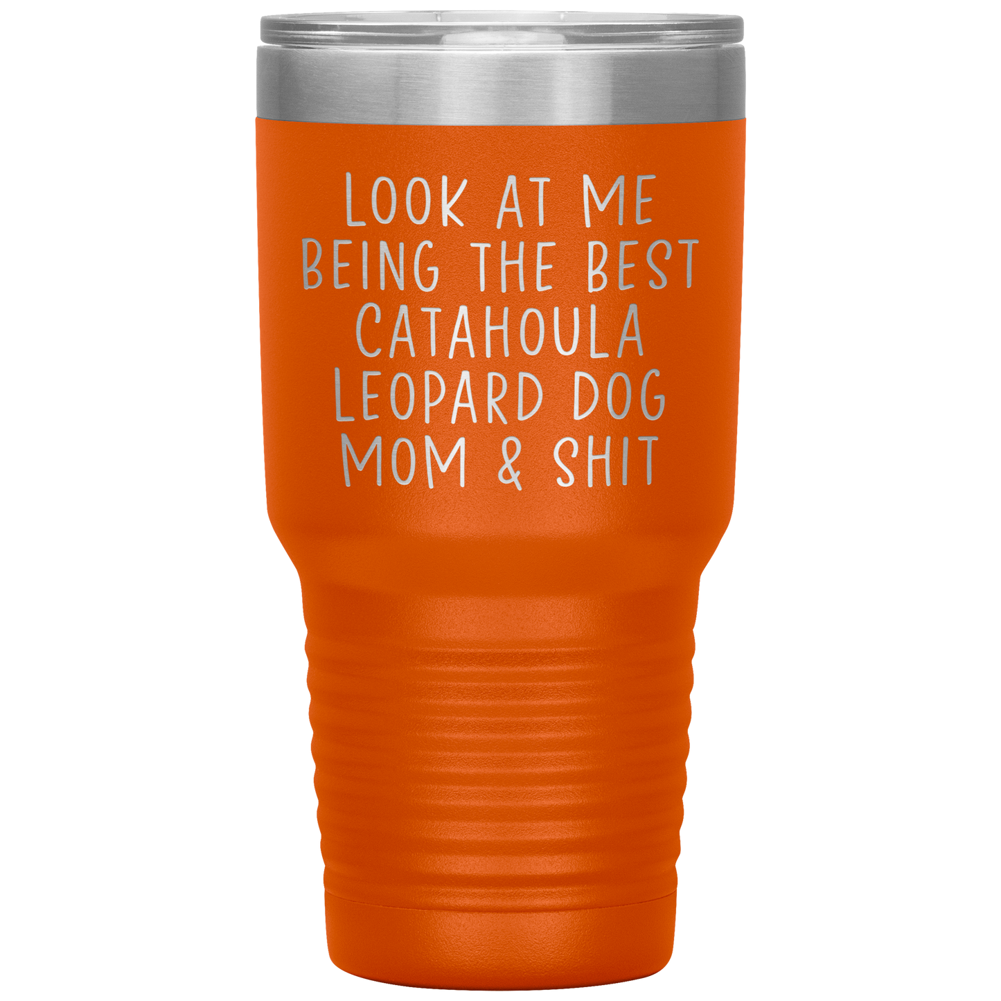 Catahoula Leopard Dog Mom Tumbler, Funny Travel Coffee Mug, Birthday Gifts for Men and Women