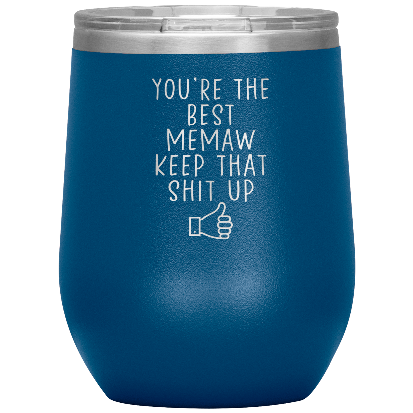 Memaw Wine Tumbler, Memaw Gifts, Travel Wine Cup, Birthday Gifts for Men and Women