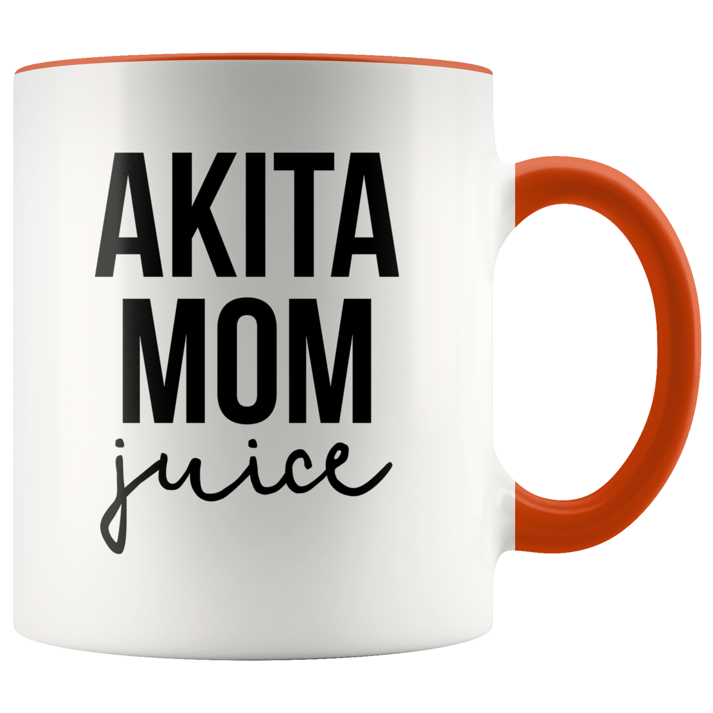 Akita Mom Gifts, Coffee Mug, Two Tone Accent Cup, Birthday Gift for Men and Women